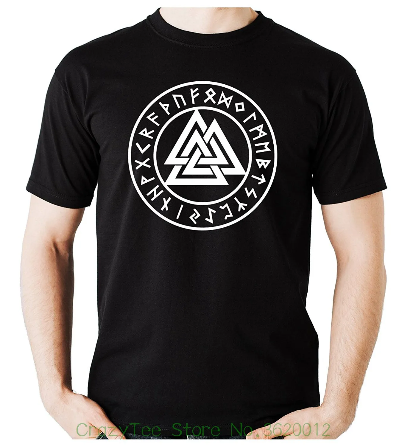 T shirt Fashiont Shirt Free Shipping Valknut Odin Viking Symbol Runes T ...