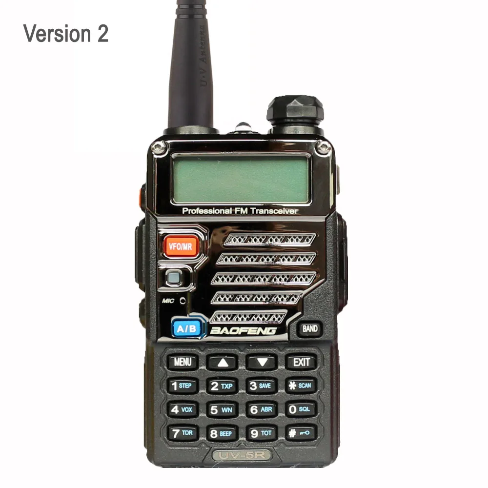 BaoFeng рация UV-5R двухсторонняя cb радио обновленная версия baofeng uv5r 128CH 5 Вт VHF UHF 136-174 МГц и 400-520 МГц - Цвет: V2 Black