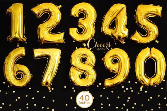 

PHLUMY 1pcs 32 inch Number Digit air Balloons Birthday New year party Wedding Decoration Balloons Event Party Supplies