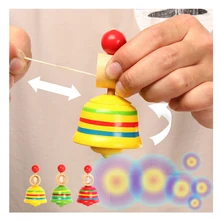 Традиционные Детские обучающие игры пусковая установка крушение деревянный отличный гироскоп на спиннинг смягчения тяжести аутизма новые игрушки для детей