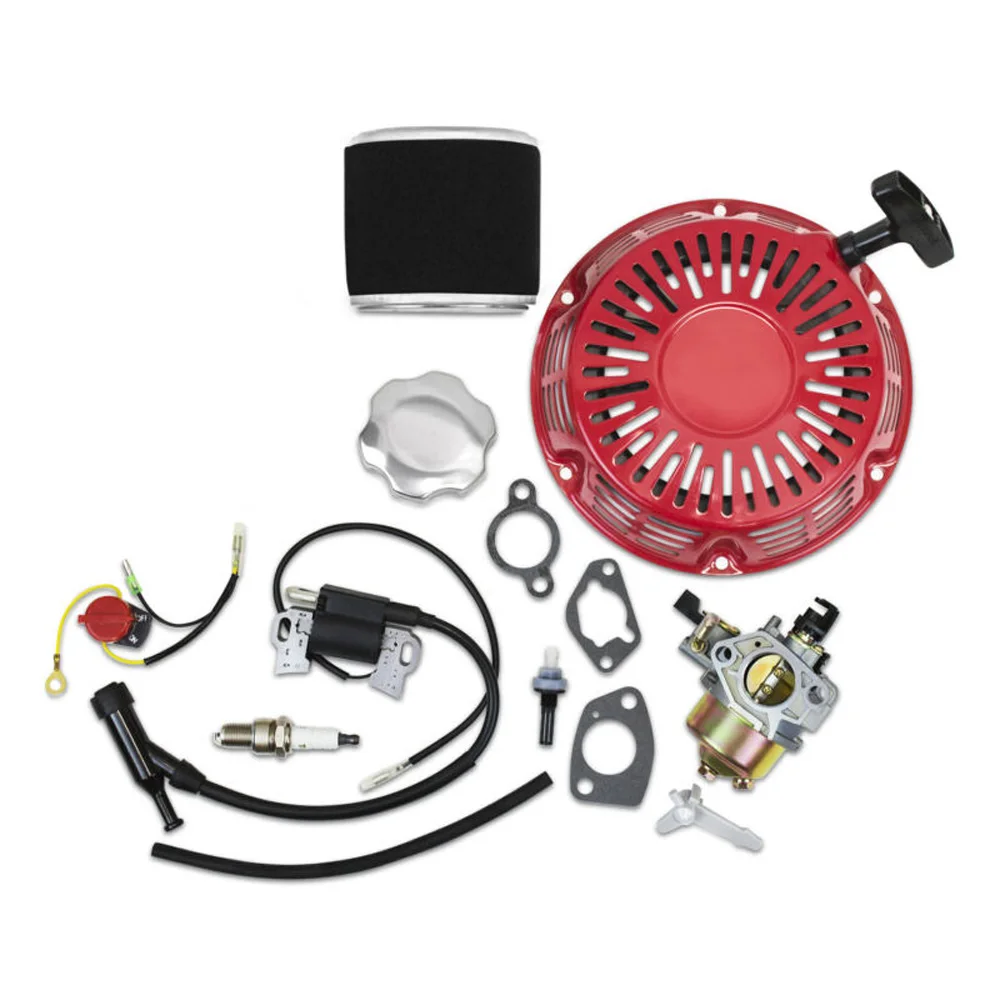 

Replacement Recoil Rebuilt kit Carburetor Chromium cap Line Ignition coil Stent For Honda GX340 GX390 Gasket rings