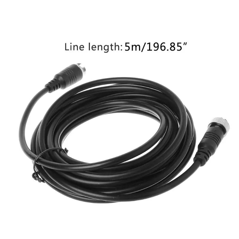 

1pcs New 5M Car Bus Rear View Monitor Camera DVR Male to Female 4 Pin Video Power Extension Cable Cord Wire
