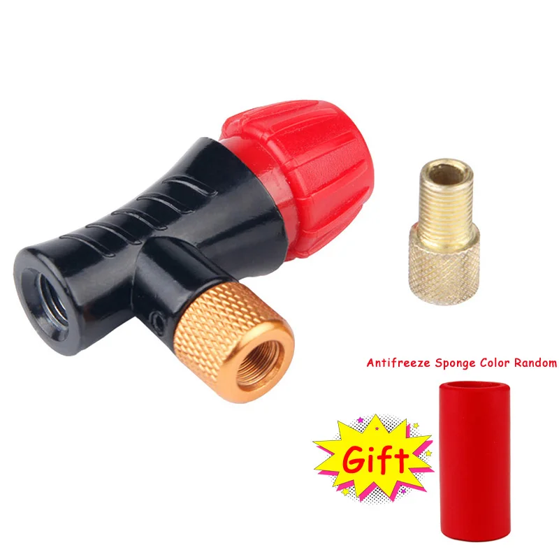 

Mini Hand Pump Head Bicycle for CO2 Bottle Schrader Presta Valve Fast Inflatable Road MTB Mountain Bike Air Inflator Accessories
