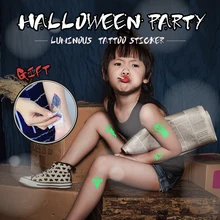 Halloween Luminous Stickers Tattoo Ghost For Kids Toys Fake Tattoo Witch Glowing in Dark Waterproof Temporary Tattoo Stickers Halloween Luminous Stickers Tattoo Ghost For Kids Toys Fake Tattoo Witch Glowing in Dark Waterproof Temporary Tattoo Stickers