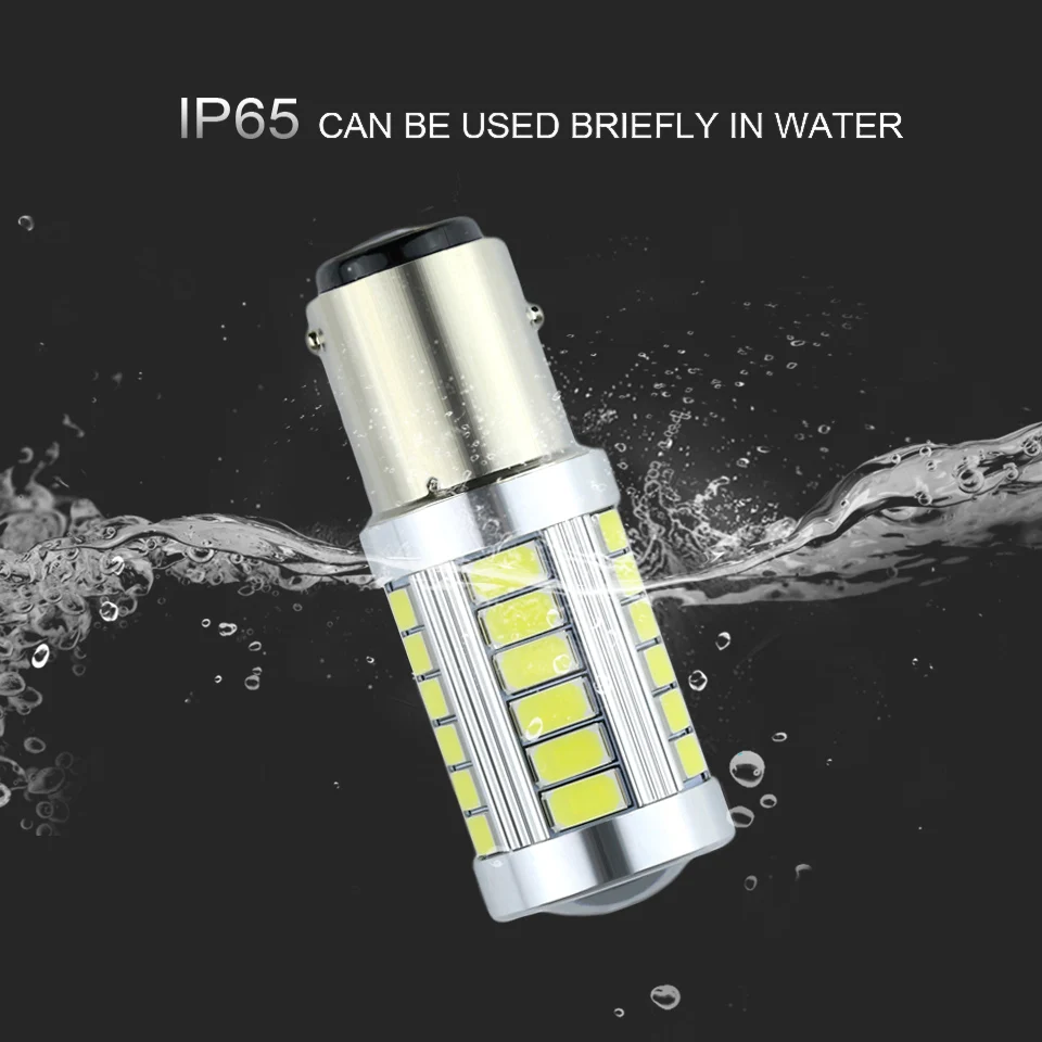 ANMINGPU 1x сигнальная лампа P21/5W 1157 Светодиодная 33 светодиода 5730 SMD Bay15d светодиодная CAN