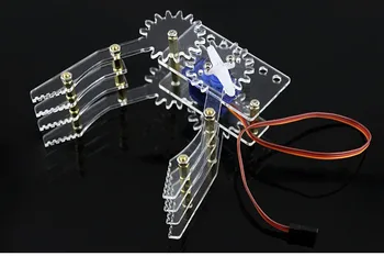 

1set Acrylic Robot Arm Clamp Paw Gripper Clamp Claw Mount Kit With/No 9G Servo For Arduino DIY Robot Kit We R Manufacturer Toy