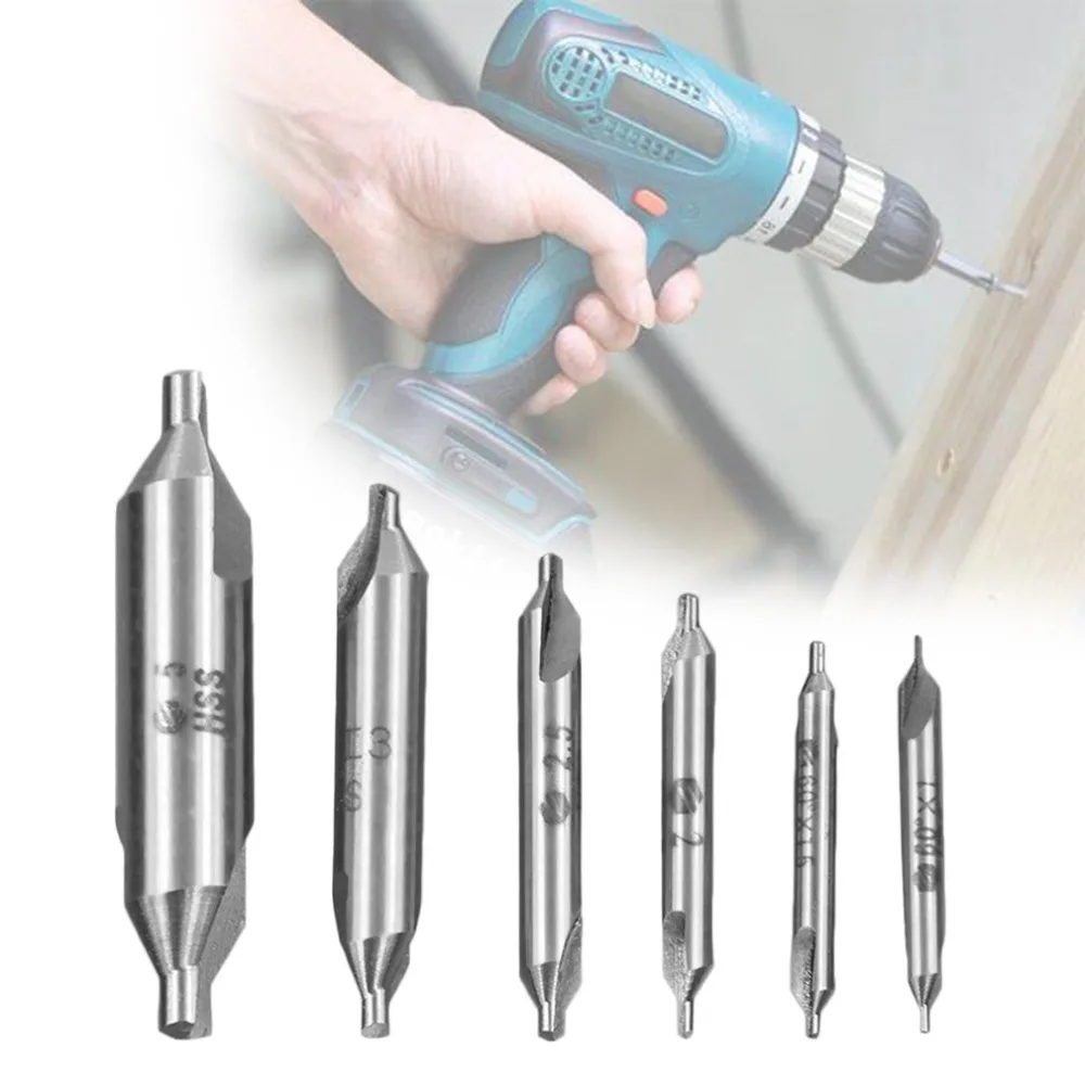 

6pcs/set HSS Drill Bit Tap 1mm 1.5mm 2mm 2.5mm 3mm 4mm 5mm Centre Drill High Speed Steel A-Type Thread Spiral Screw