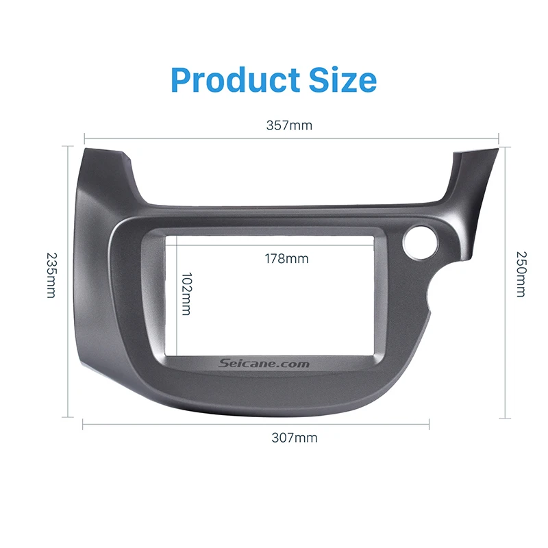 Seicane Профессиональный Серый двойной дин стерео радио панель для 2008-2013 Honda Fit RHD отделка рамка DVD рамка