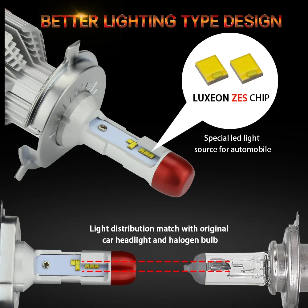 Zdatt зэс H4 LED H7 H8 H9 H11 H1 H3 светодиодные лампы 9005 HB3 9006 HB4 фар 12000Lm света автомобиля canbus 12 В туман лампа автомобилей 6500 К автомобиль