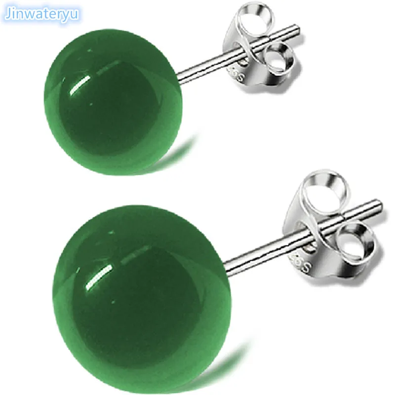 

Fashion Jewelry Earrings ,925 Siver Earring stud for women& girl with Natural Chrysoprase Blue stone black stone ,Earring clip