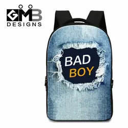 Dispalang Bad Boy ноутбука Рюкзаки для Колледж Студенты Мода Пользовательские школьные портфели для подростков сумка для ноутбука Обувь для
