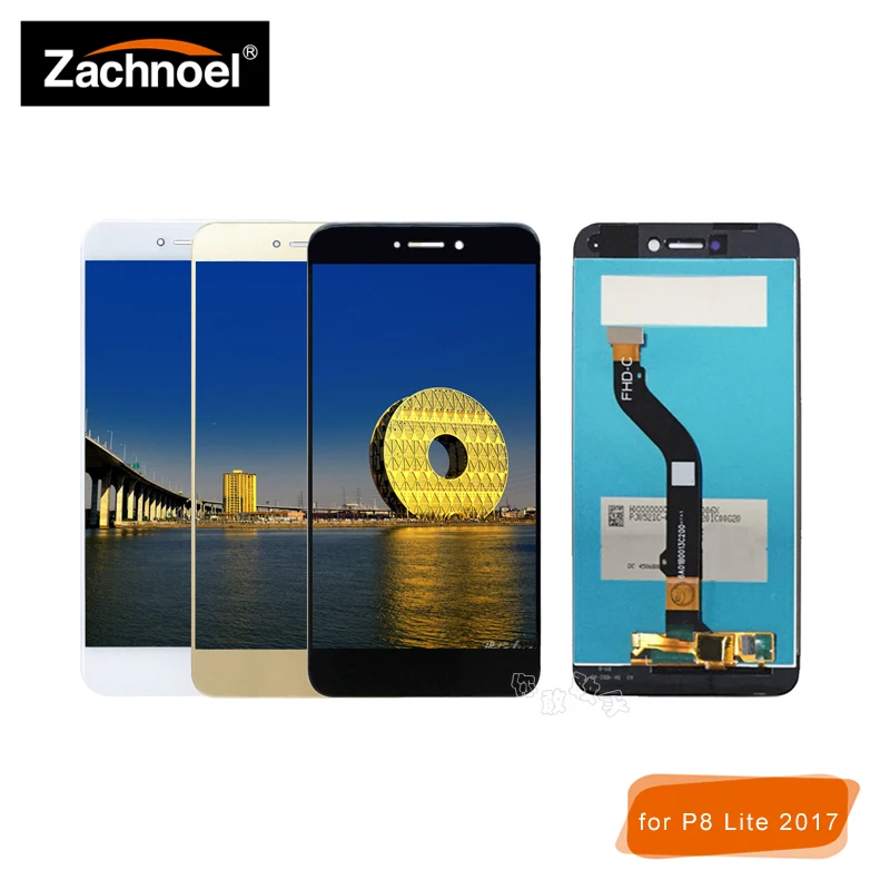 

Replacemnt Screen for Huawei P8 Lite 2017 LCD Display with Touch Screen Digitizer Assembly White Black Gold