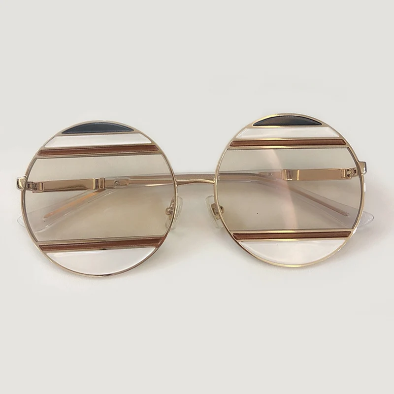 Новые круглые женские солнцезащитные очки градиентная металлическая оправа солнцезащитные очки для женщин подарок брендовая дизайнерская УФ 400 оттенков