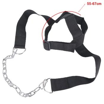 

Neck Weight Lifting Grip Wrist Wraps Straps Strengh Exercise Fitness Body Building Black Adjustable Head Gym Neck Training Belt