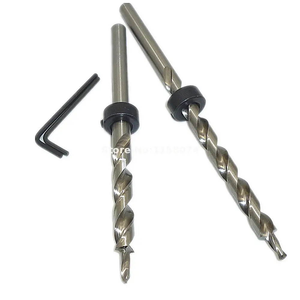 9mm 9.5mm HSS Straight Shank Twist Step Drill Bit With Depth Stop