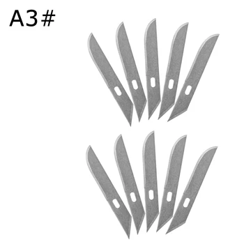 

10 Pcs One Lot A3# Carving Wood Carving Knife Blades Woodworking PCB Repair Sticker Crafts