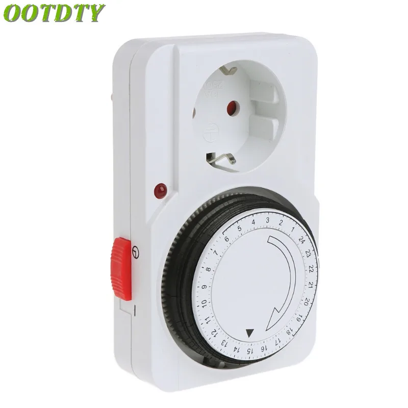 OOTDTY 24H Mechanical Electrical EU Plug Program Timer Power Switch Socket Energy Saver |