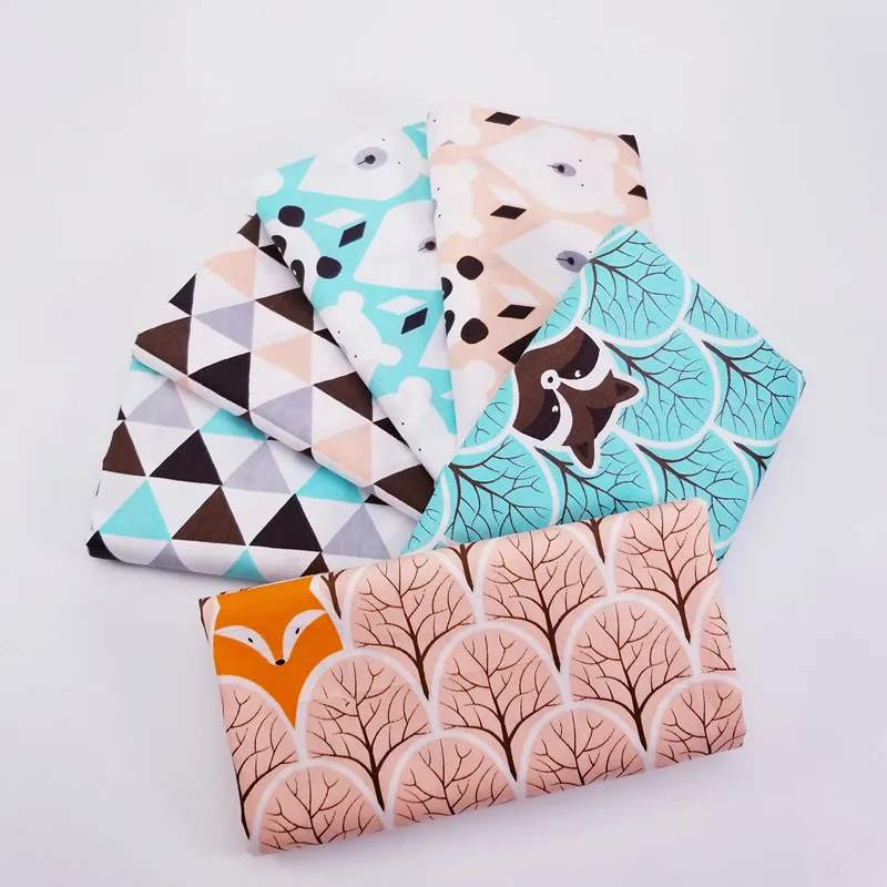 

Multi-Color Printing Cotton Twill Fabric Patchwork Textile Cloth DIY Sewing Quilting Dormitory Seasons Bedding Apparel Material