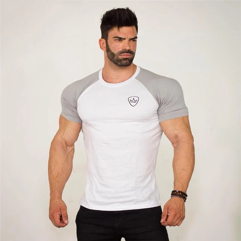 Mens Summer gyms Fitness T-shirt-6