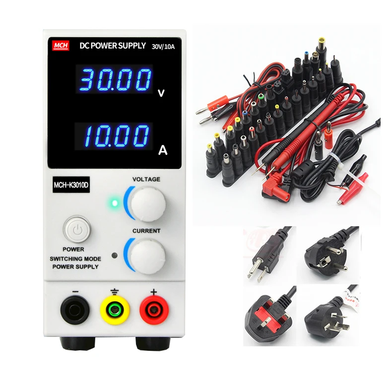 

MCH-K3010D 0 ~ 30V 0 ~ 10A Portable Mini DC regulated Adjustable DC power supply Mobile phone / laptop repair power