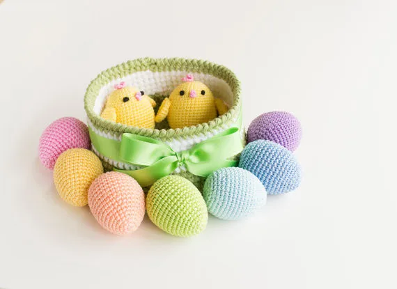 Вязаная игрушка кукла яйцо checken и корзины погремушки подарок для малышей