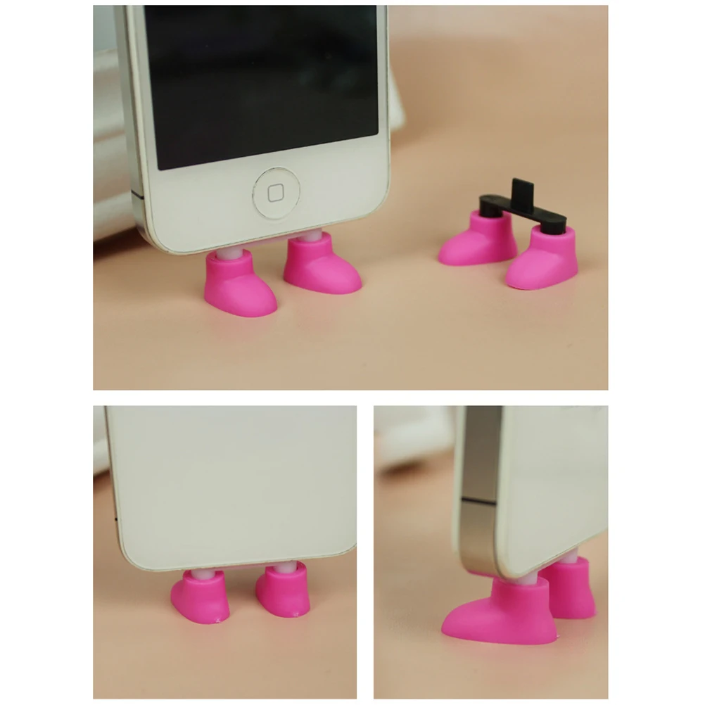 Милая обувь Kawaii в форме ног Пылезащитная пробка порт зарядки Пылезащитная заглушка подходит для samsung для телефона Android