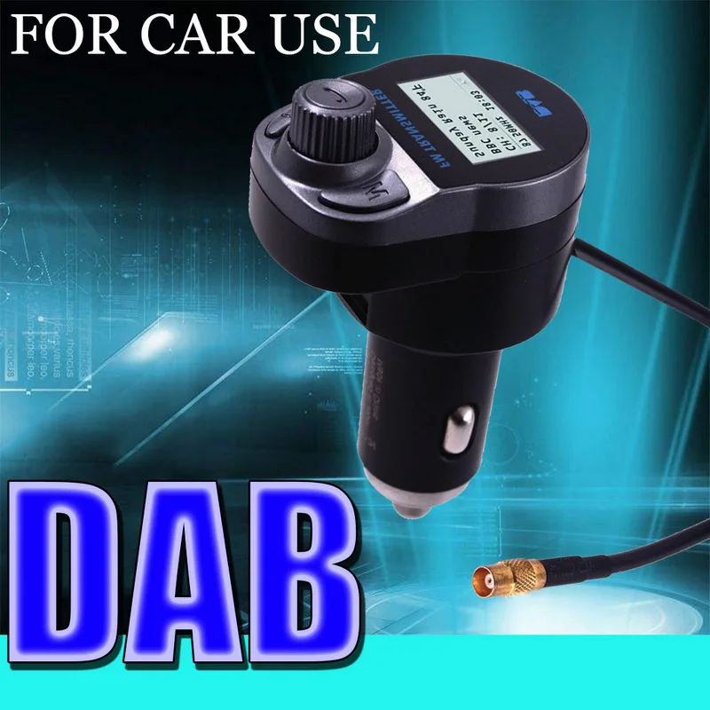 FM USB передатчик Зарядное устройство 5 V/2.4A антенна Аудио Адаптер Беспроводной Авто Цифровой DAB/DAB+ радиоприемник Набор беспроводной связи по стандарту Bluetooth