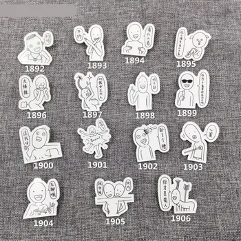 

1 PC Cartoon Funny Bald man Brooch Acrylic Badges Icons on The Backpack Pin Badge Decoration Badges for bags