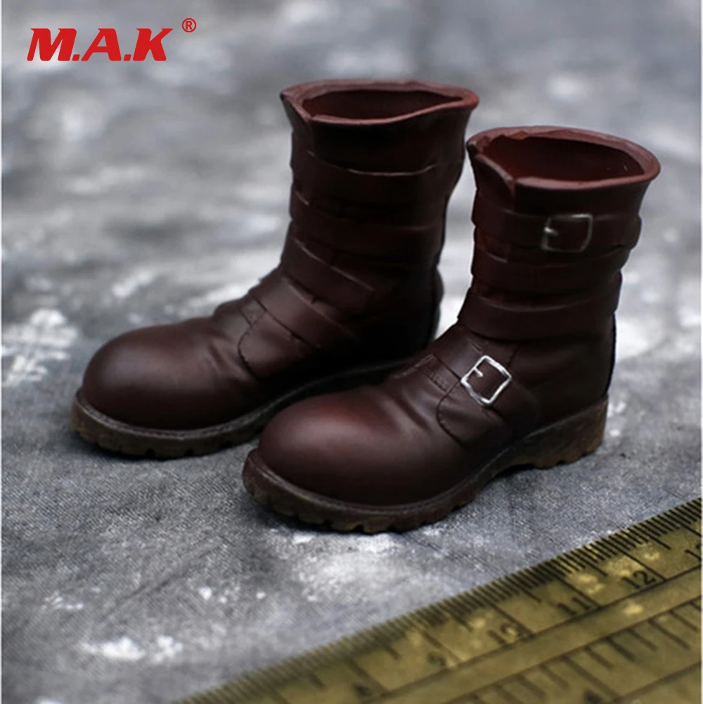 

1/6 Men's Brown Tank Combat Boots Shoes Model Empty Inside for 12 inches Male Soldier Figure Accessory