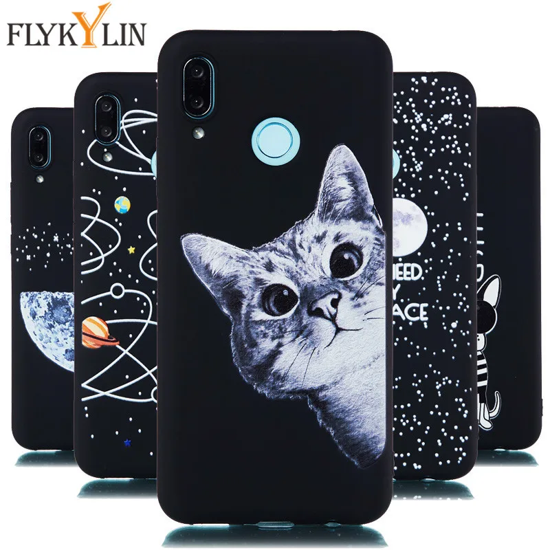 

For Huawei P smart Case on sFor Coque Huawei P smart Plus case Black Soft Silicone TPU Cover sFor Fundas Huawei Nova 3i Cases