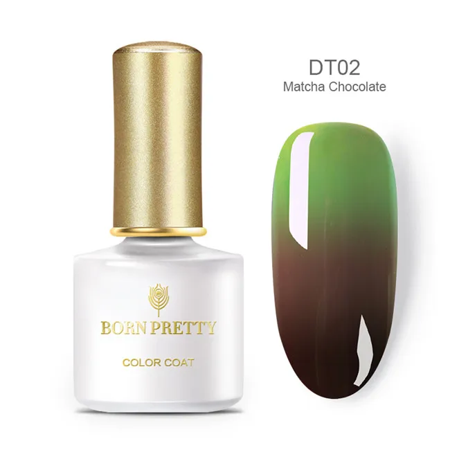 BPDT02 BORN PRETTY, термальный мерцающий гель для ногтей, мерцающий блеск, 3 цвета, меняющий Цвет температуры, УФ-Гель-лак, лак, отмачиваемый - Цвет: BPDT02