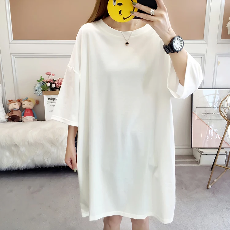 المرأة كبيرة الحجم قصيرة الأكمام طويلة تي شيرت السفلى الجسم المفقودين تي شيرت القطن فضفاضة رقيقة الأزياء مقطع طويل تيز الإناث المرأة كبيرة الحجم قصيرة الأكمام طويلة تي شيرت السفلى الجسم المفقودين تي شيرت القطن فضفاضة رقيقة الأزياء مقطع طويل تيز الإناث