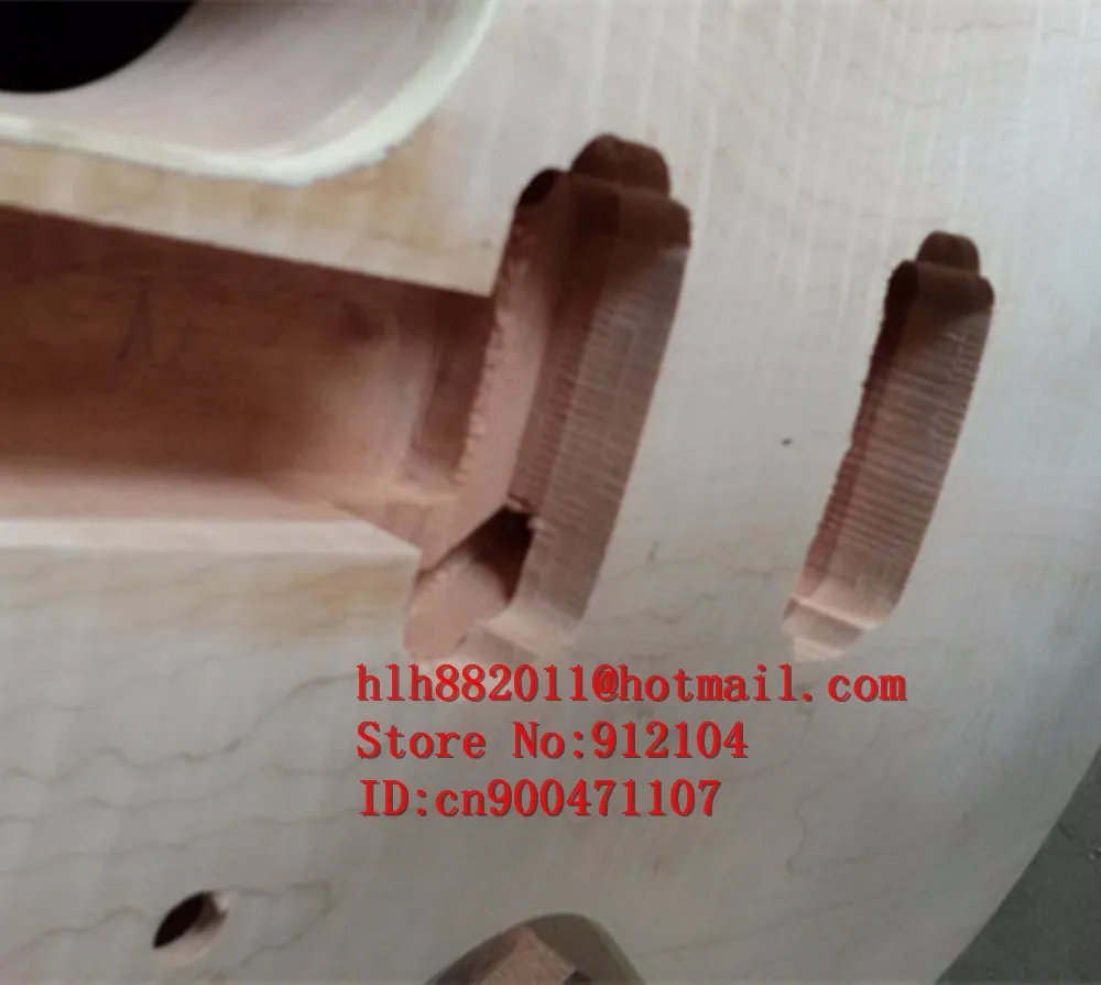 

free shipping new electric guitar body with maple top unpainted F-QA-1