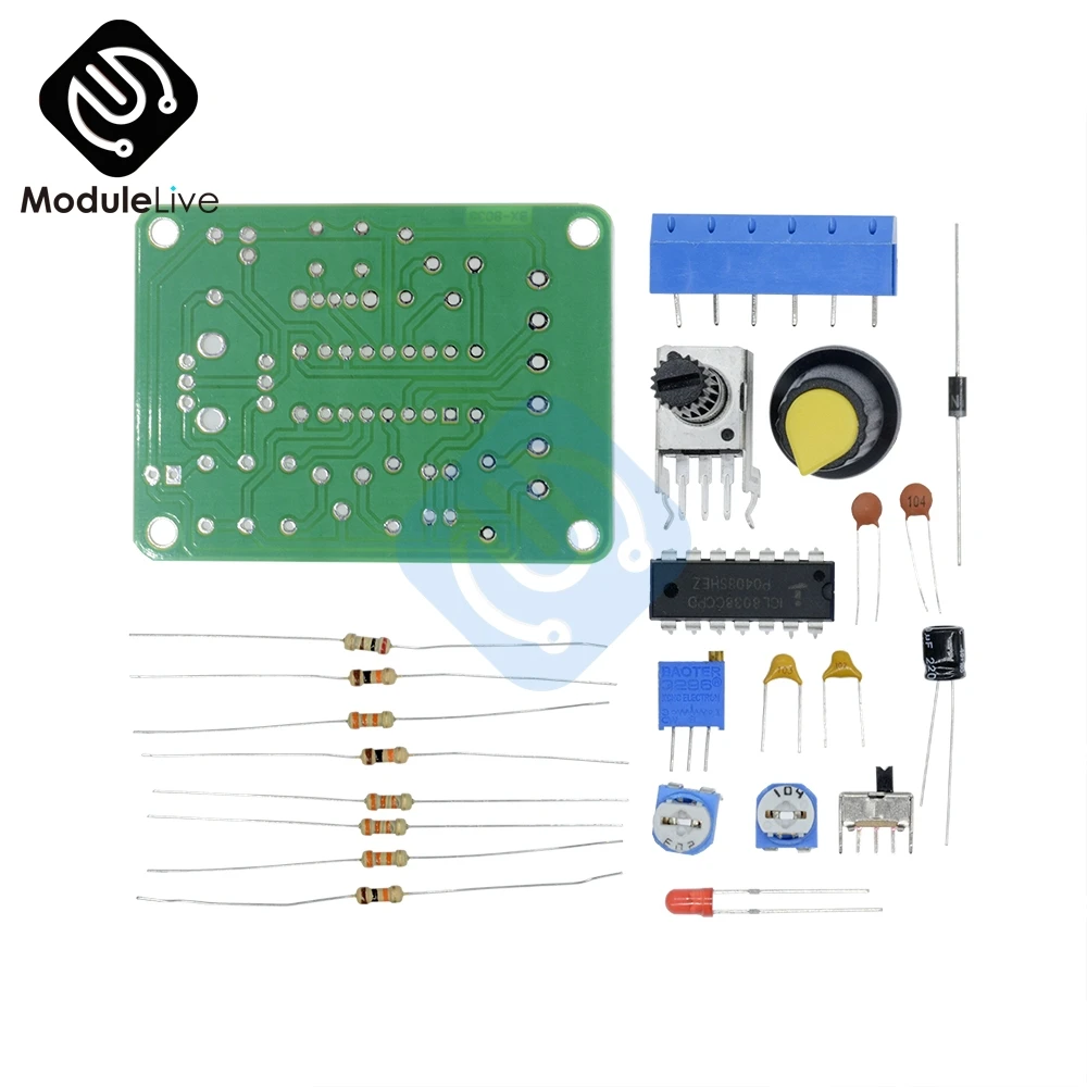 1 компл. ICL8038 монолитная функция генератор сигналов модуль DIY Kit синус квадратный треугольник электронная доска DC 12 В квадратная волна