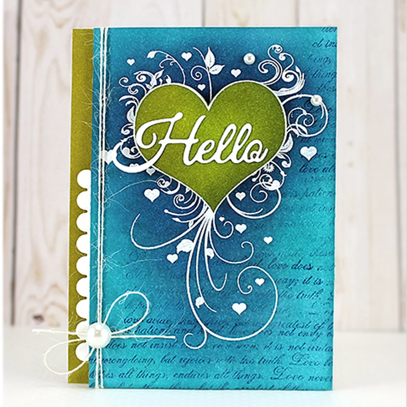 

HELLO" Alphabet Metal Cutting Die DIY Scrapbooking Template Embossing Stencil For Card Album Photo Making Decoration