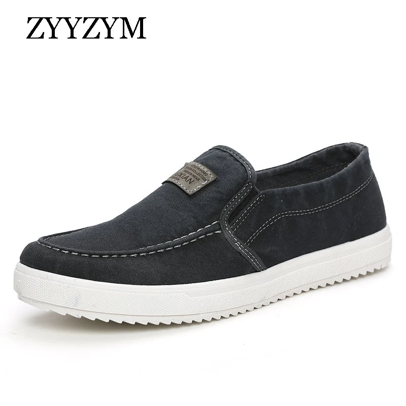 ZYYZYM Men Canvas Shoes Spring Autumn Slip-ON Retro Style Breathable Fashion Casual Students Shoes ZYYZYM Men Canvas Shoes Spring Autumn Slip-ON Retro Style Breathable Fashion Casual Students Shoes