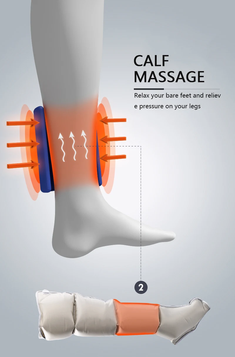 Электрический воздушный компрессионный массажер для ног обертывания ног для стоп, лодыжек до середины икры половый массажер способствует хорошему кровообращению снимают усталость