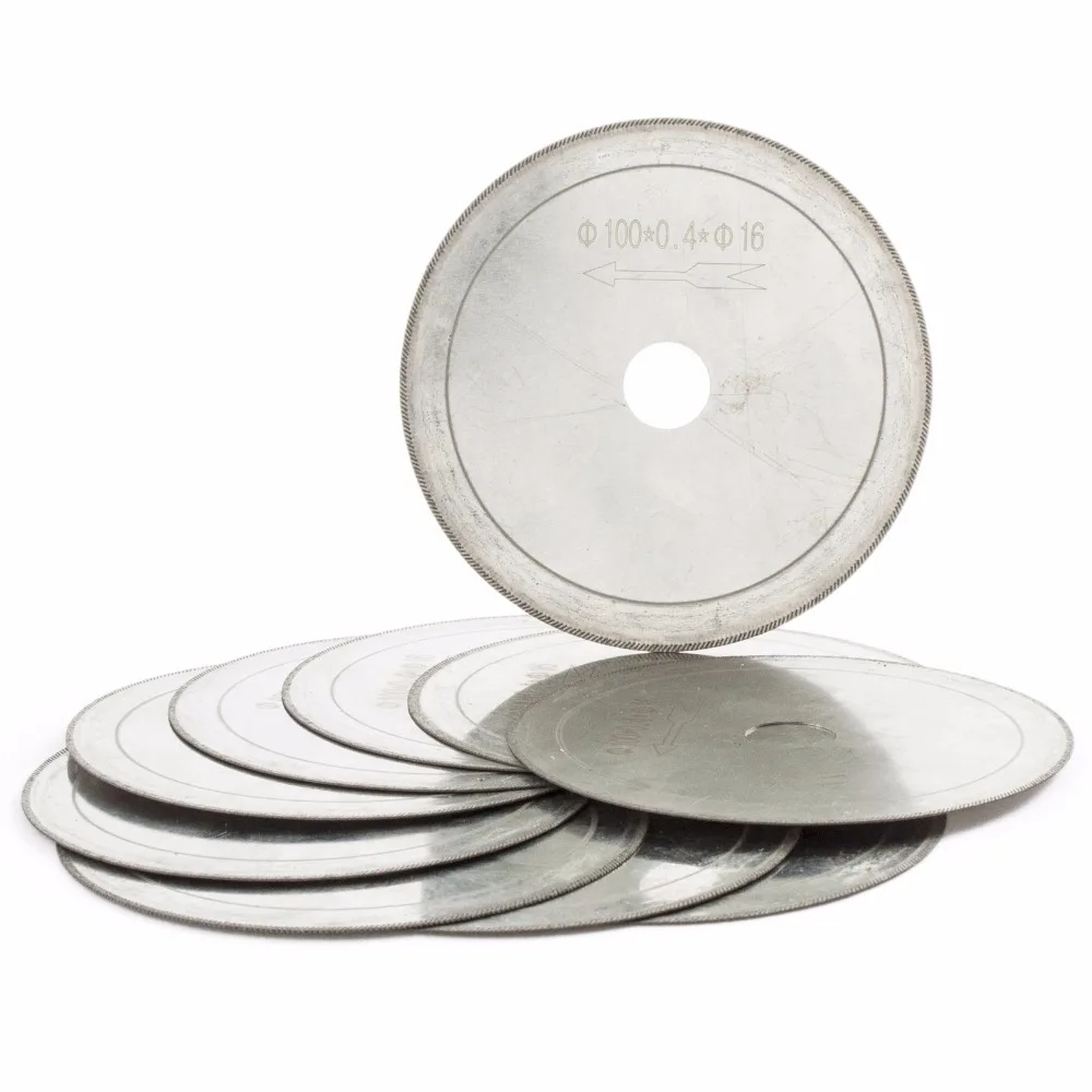 JINGLING 8 Inch Diamond Lapidary Saw Blades – 2 Pack, Super-Thin 0.026" Rim For Stone & Gem Cutting