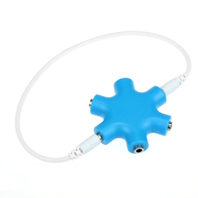 

Hot Sale 3.5mm 5PCS Headphone Earphone Extension Audio Splitter Adapter 1 Male to 2 3 4 5 Female Audio Cable 5 colors #HY
