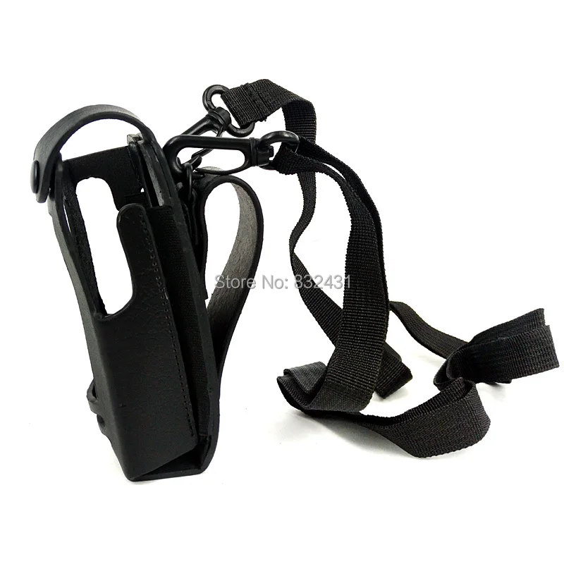 Cowhide Leather Protective Sleeve Bag Case for Motorola XIR P6600 P6620 P8268 P8260 Walkie Talkie 4