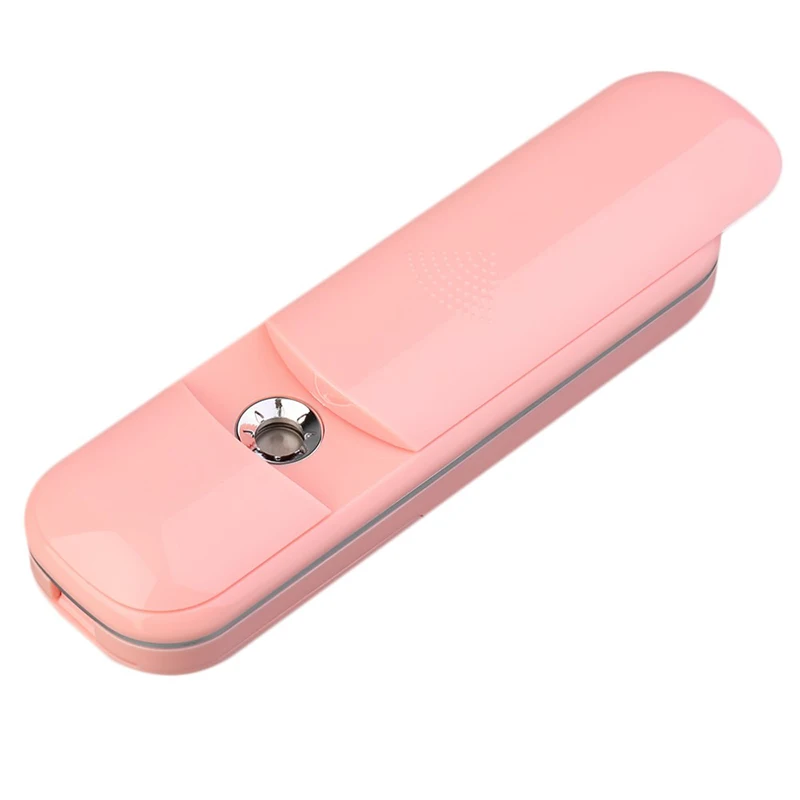 Розовый Портативный нано-спрей для лица Mister Handy для кожи лица туман Пароварка для ресниц USB Перезаряжаемый увлажняющий, красота оборудование
