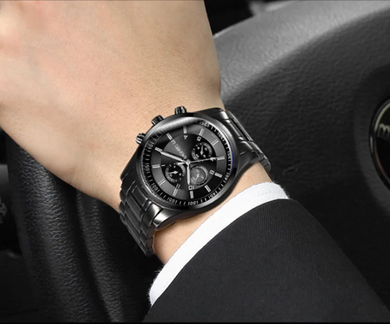 Relojes Hombre Топ бренд Роскошные спортивные часы мужские часы модные черные часы из нержавеющей стали мужские часы relogio masculino