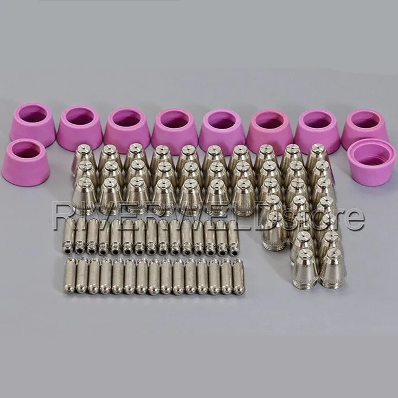 kit-de-plasma-ag-60-sg-55-buses-d'electrodes-pointes-09mm-10mm-en-option-consommables-de-torche-de-decoupe-80-pieces