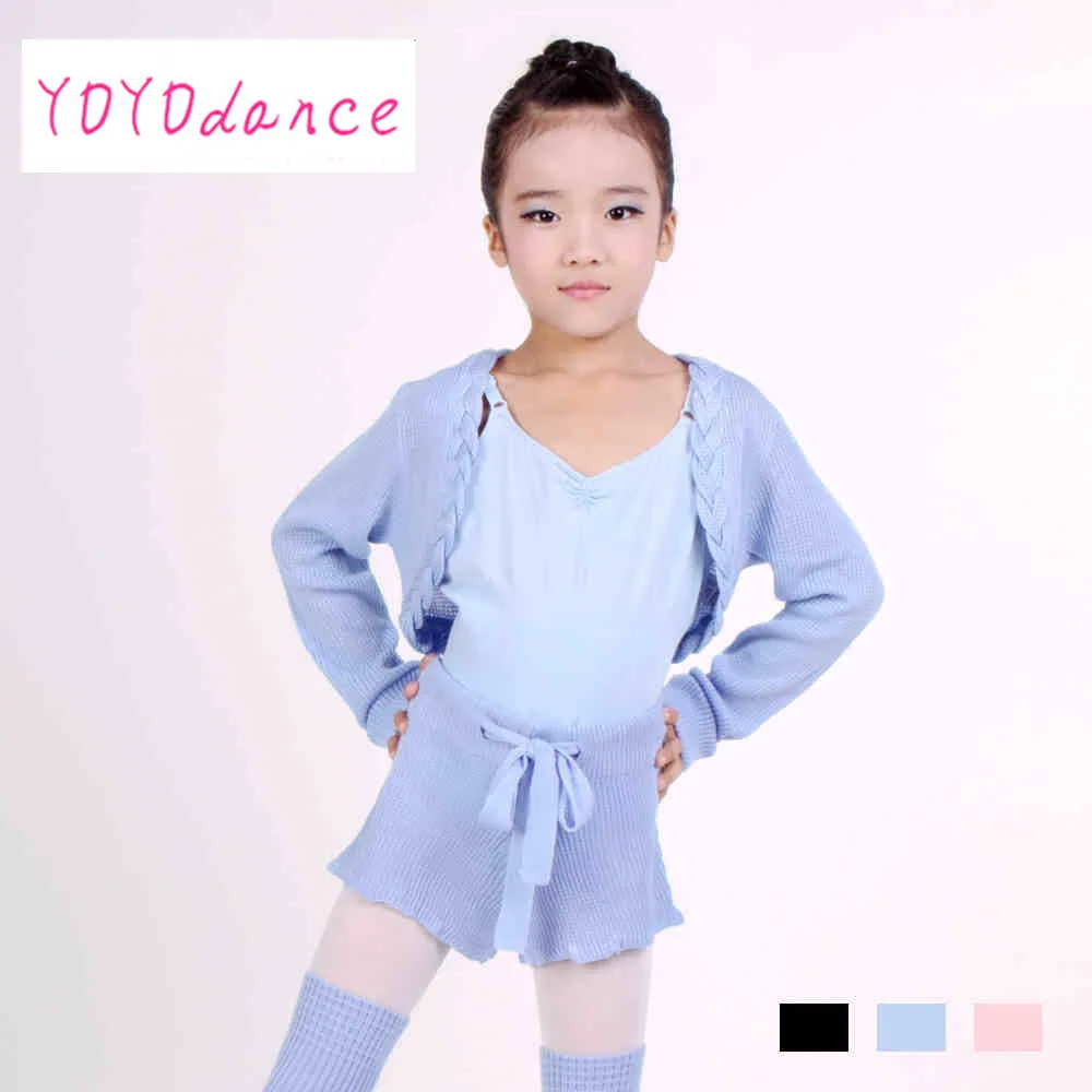Girls knit wear Shrug Long Sleeve Dance Crop Top ballet Dance Shrug