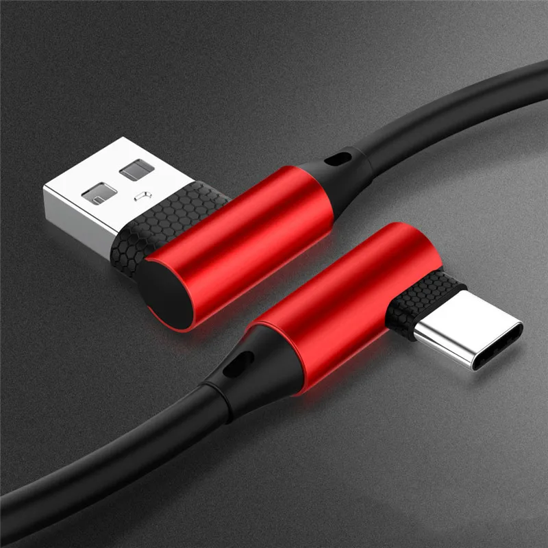 Micro USB 8 Pin Type C 90 Degree Fast Charging usb c cable L Type c 3.1