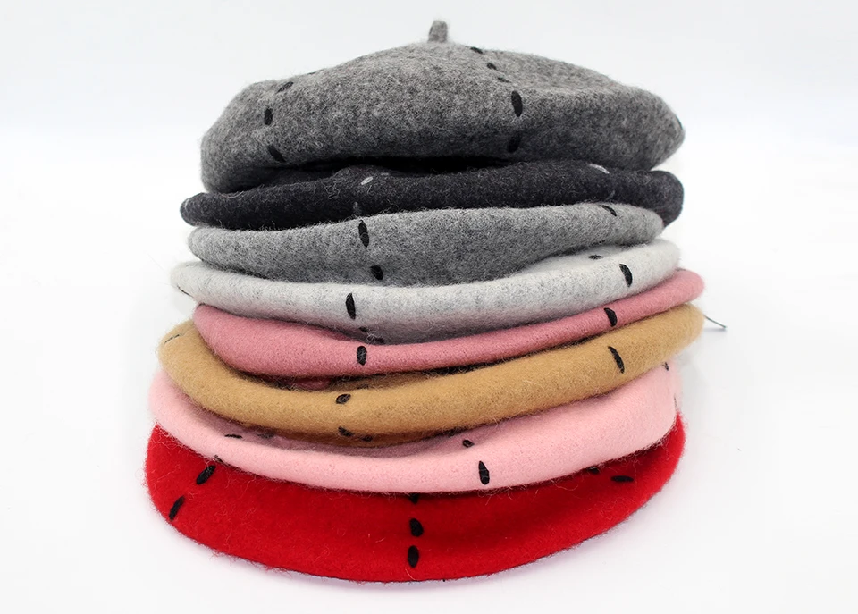 Womens Beret Wool Hat High Quality 2018 New Hat Berets For Girls Casual Warm Women Winter Hats Beanies (20)