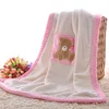 Baby Blankets Newborn Cartoon Bear Embroidery Flannel Baby Blanket  Baby Boy Girl Swaddle Wrap Infant Stroller Cover Kid Blanket ► Photo 3/6