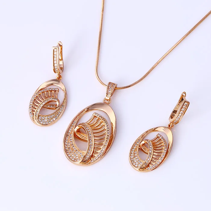 Xuping Fashion Jewelry Set New Design European Style Wedding Gold Color