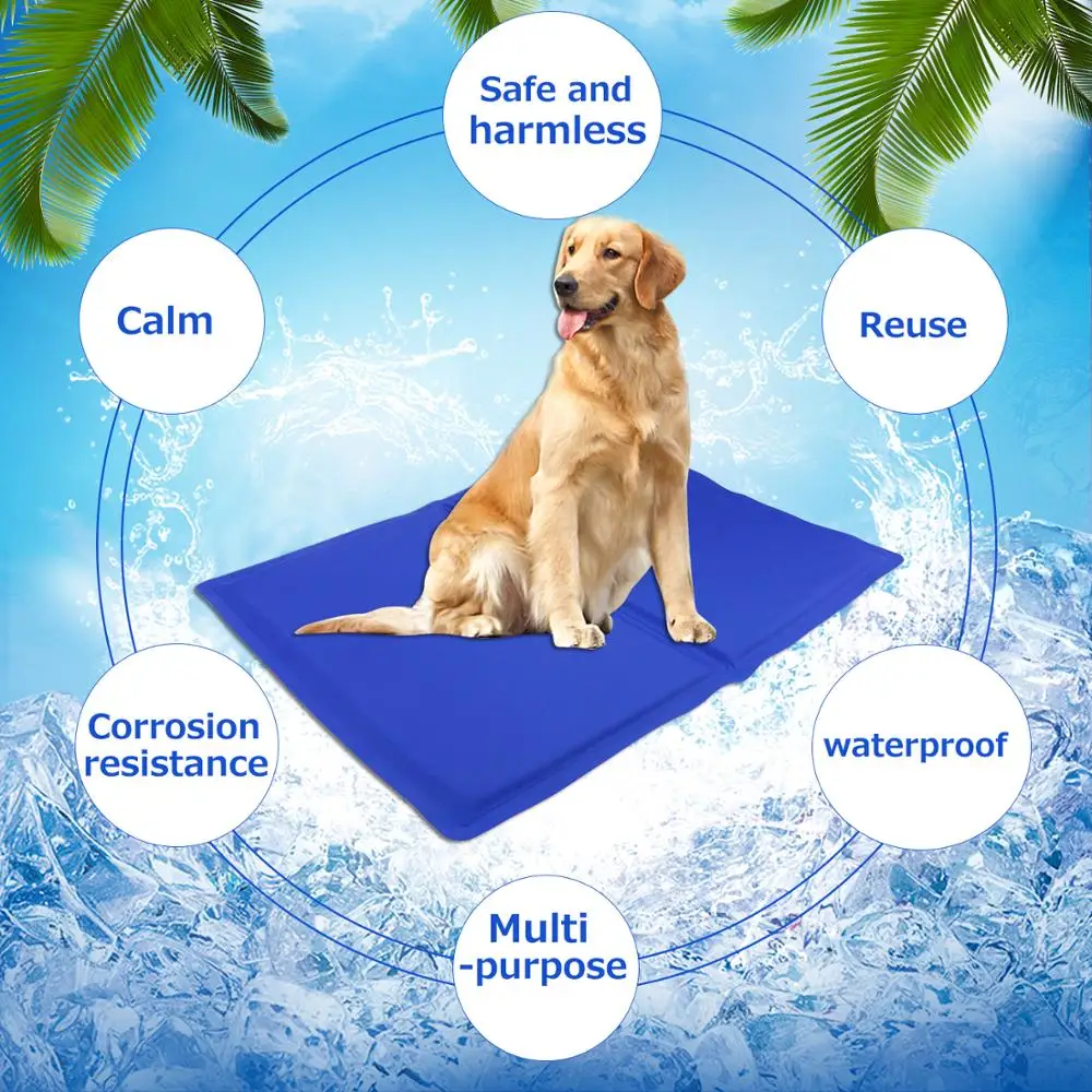 

Dog Cooling Mat Pet Ice Pad Teddy Mattress Pet Cool Mat Bed Cat Cushion Summer Keep Cool Pet Gel Cooling Dog Mat For Dogs M L