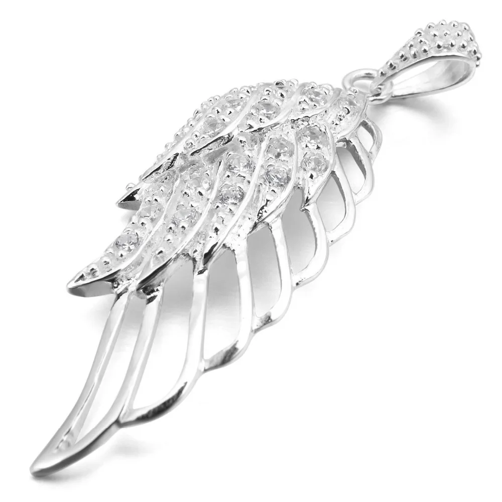 Женское ожерелье с подвеской в виде крыльев Ангела из стерлингового серебра 925